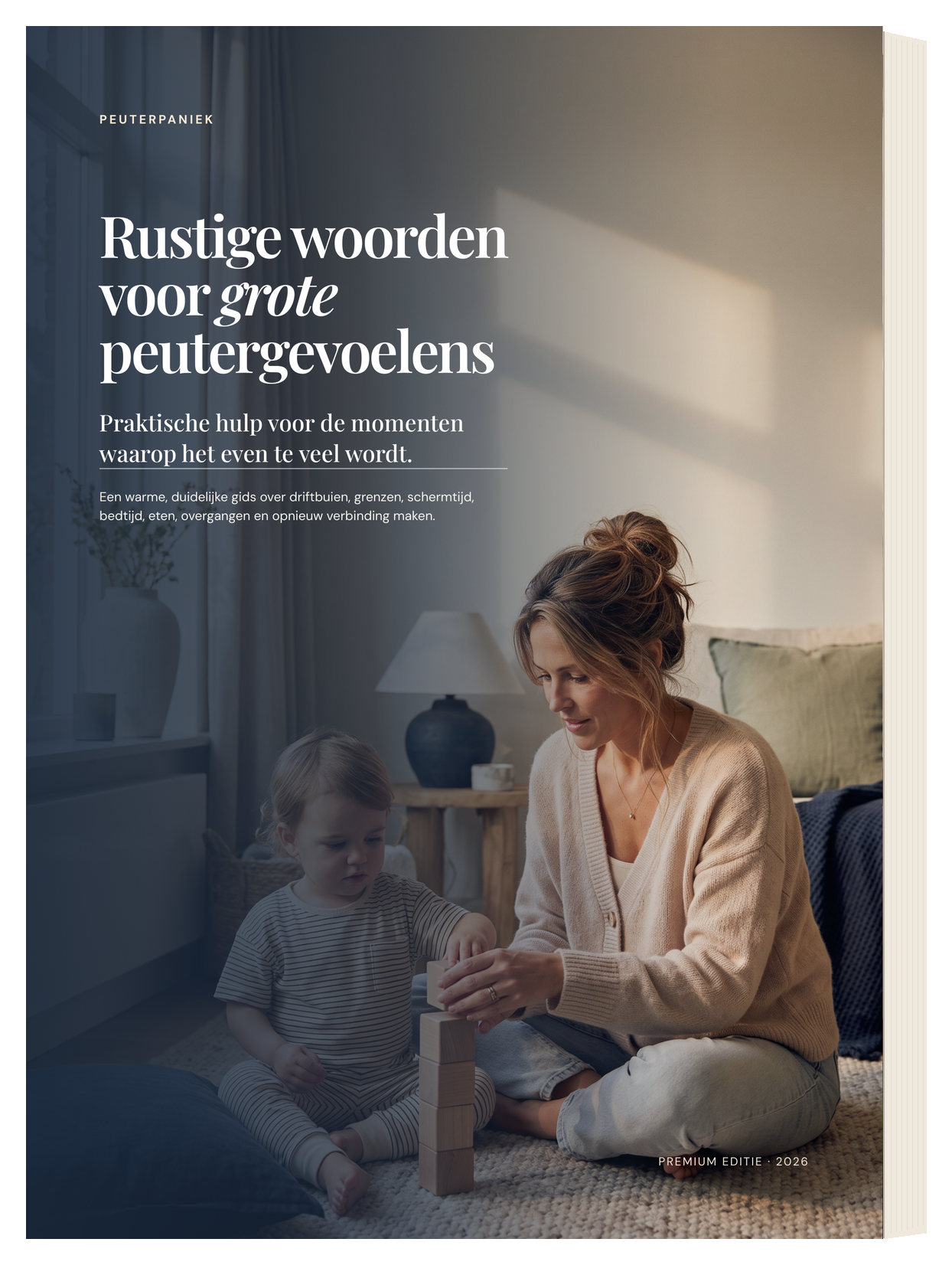 3D mockup van het PeuterPaniek e-book